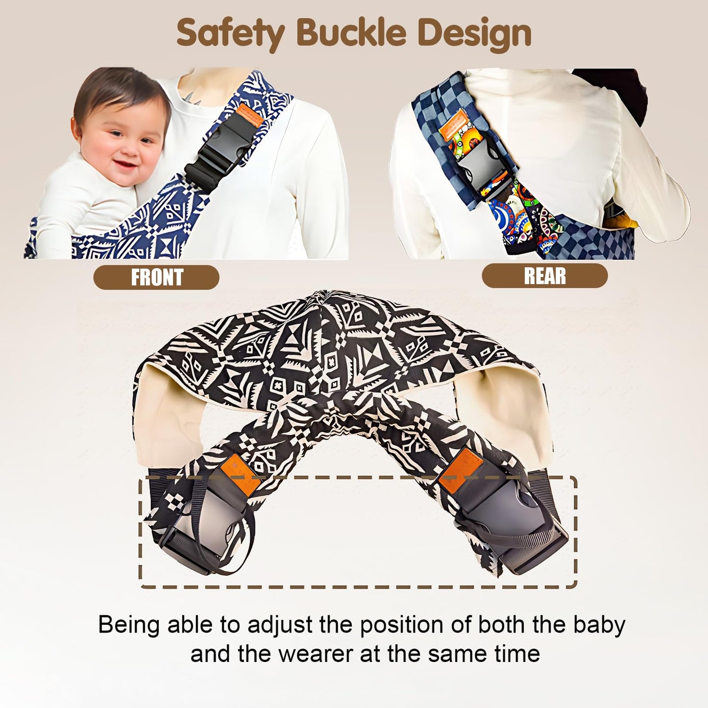 yemyig Baby Sling Carrier,Toddler Carrier, 2024 New Baby Carrier Newborn to Toddler,Portable Lightweight Non-Slip Hip Seat Carrier 10-30lbs(Black Sailboat)