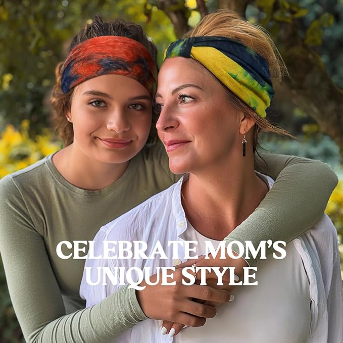 Awumbuk Wide Headbands for Women Knotted No Slip Head Bands Soft Turban Headband Hair Accessories Boho African Solid Color Head Wraps for Women Yoga Workout Pack of 6