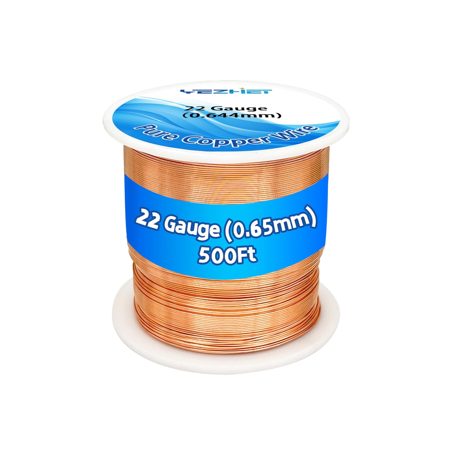 Solid Soil Copper Wire(22 Gauge, 16OZ, 500Ft) for Jewelry Making, Bare Pure Copper Wire for Crafts