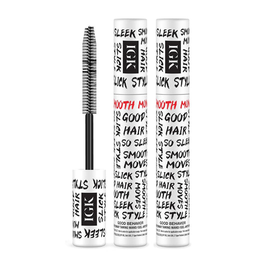 IGK Good Behavior Frizz & Flyaway Taming Wand (Pack of 2) | Instantly Smooths Flyaways, Slicks Back Styles & Details Edges | 24-Hour Frizz Control | Vegan + Cruelty Free