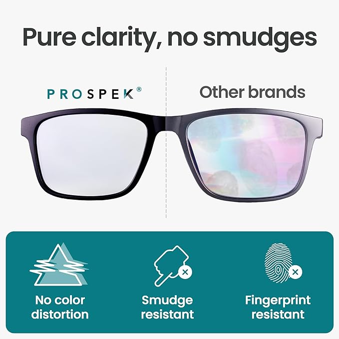 Prospek Blue Light Glasses Reading for Men and Women, For Computer Use, Blue Light Protection, Clear Lens 0 to +3.0 Diopters