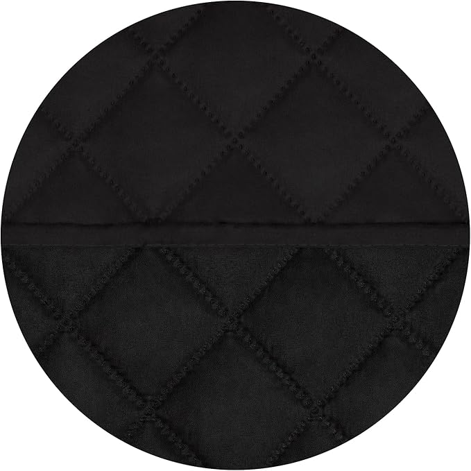 PureFit Reversible Quilted Sofa Cover, Water Resistant Slipcover Furniture Protector, Washable Couch Cover with Non Slip and Elastic Straps for Kids, Pets (Oversized Sofa, Black/Black)