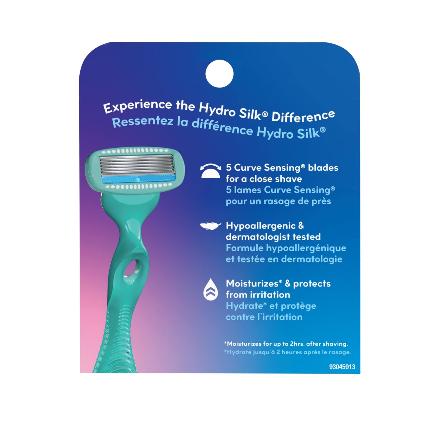 Schick Hydro Silk Sensitive Razor Blade Refills, 6 Count | 5-Blade Sensitive Skin Razors for Women | Womens Razor Refills for Sensitive Skin