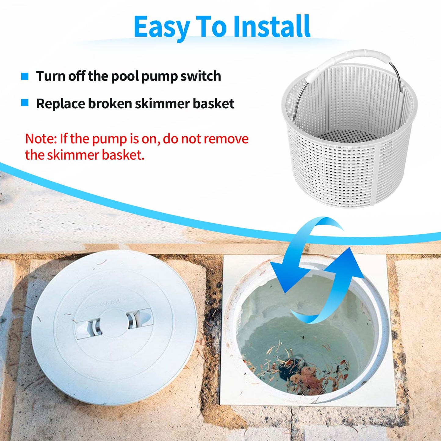 Dfnidy Pool Skimmer Basket Replacement for Hayward SPX1082CA & Aladdin B-152-7 Inch Heavy Duty Nylon Skimmer Basket | Fits Models SP1082, SP1083, SP1084, SP1085, SP1086, SP1075, 1075T, 1077 Series