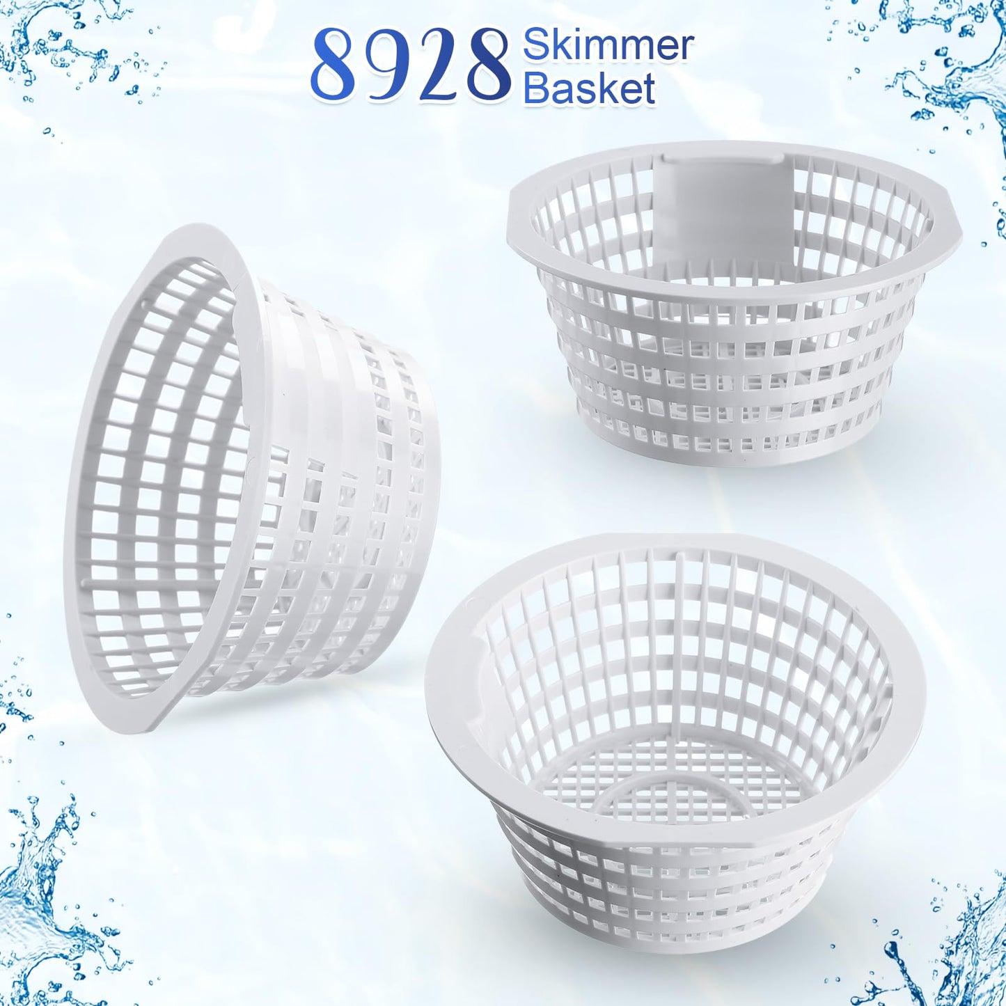 RimCereal 2 Pack 8926 Skimmer Replacement Weir Door Flap and 2 Pack 8928 Pool Skimmer Basket for Above Ground and in Ground Swimming Pool Replacement Parts