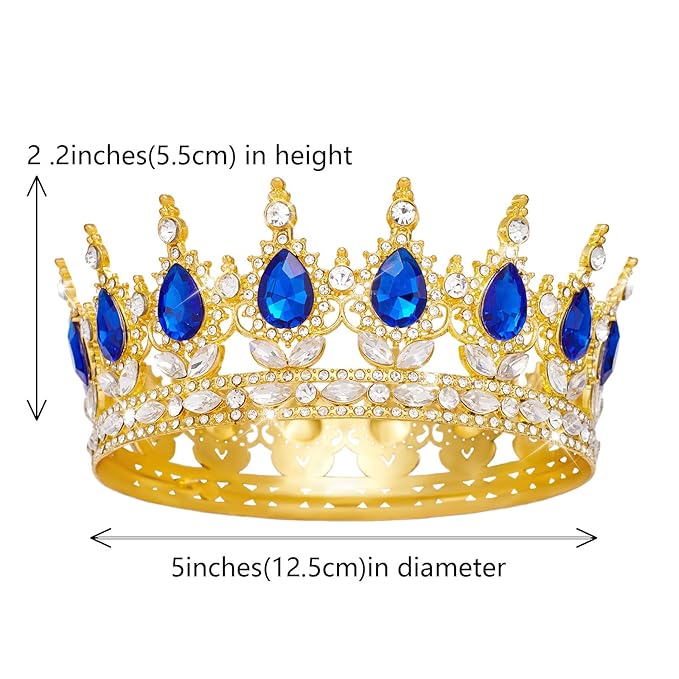 YOUlDIANZI Queen Crown Rhinestone Wedding Crowns and Tiaras for Women Costume Party Hair Accessories Princess Birthday Crown Crystal BridalCrown
