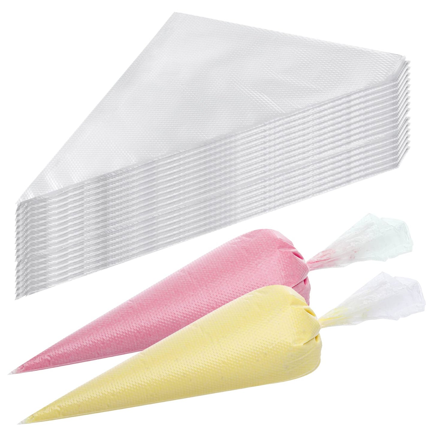 LoveBB 500 Pcs Piping Bags Disposable 10.6 inch Thick Tipless Pastry Bags Icing Frosting Bags for Baking Cookies Cupcake Decorating Supplies