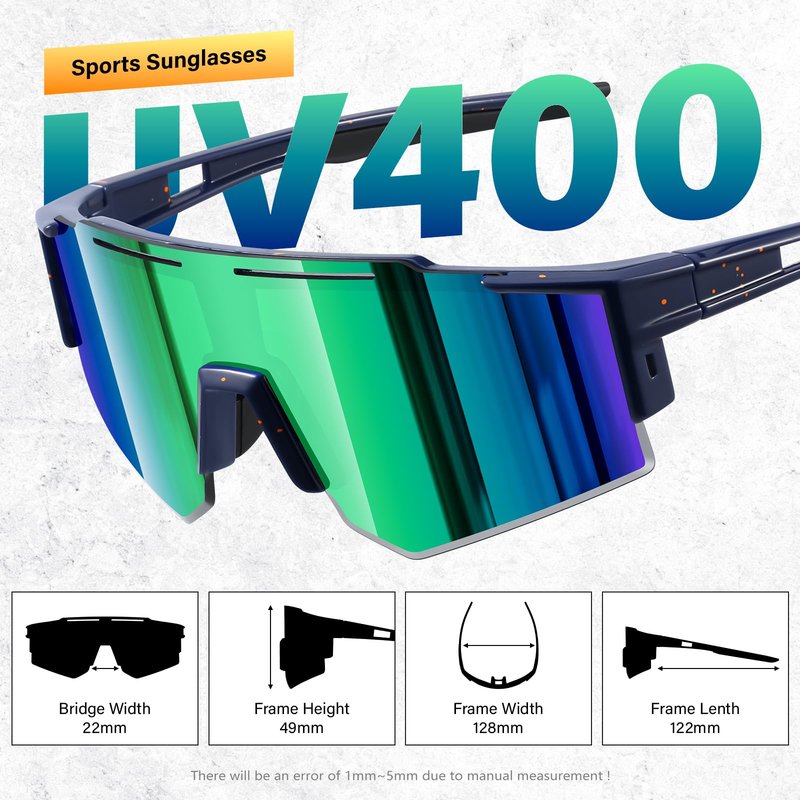 KUGUAOK Oversized Kids Sunglasses Youth Baseball Sun Glasses Boys Girls Softball Cycling UV400 Protection Goggles