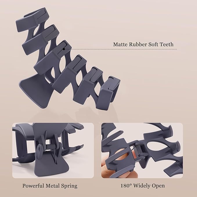 8PCS Hair Clips for Women, Flower Claw Clips for Thick Hair, Non-Slip Hair Accessories with Multi-Styles, Different Color Hair Claw Clips and Variety Pack, Ideal for Girls
