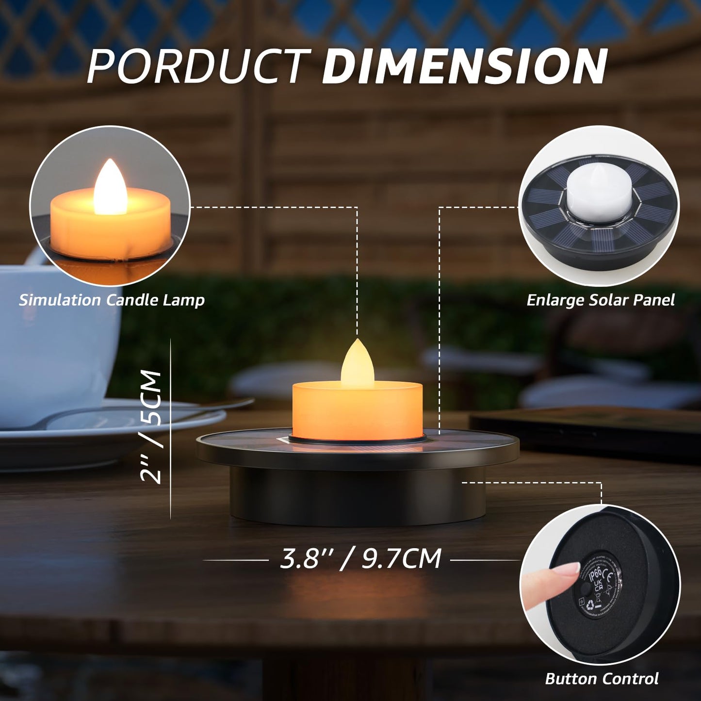 GGNOO Solar Floating Pool Lights, 5-Pack Solar-Powered Float Candles Lamps Tea Light for Pond Party Garden Backyard Outdoor Decor