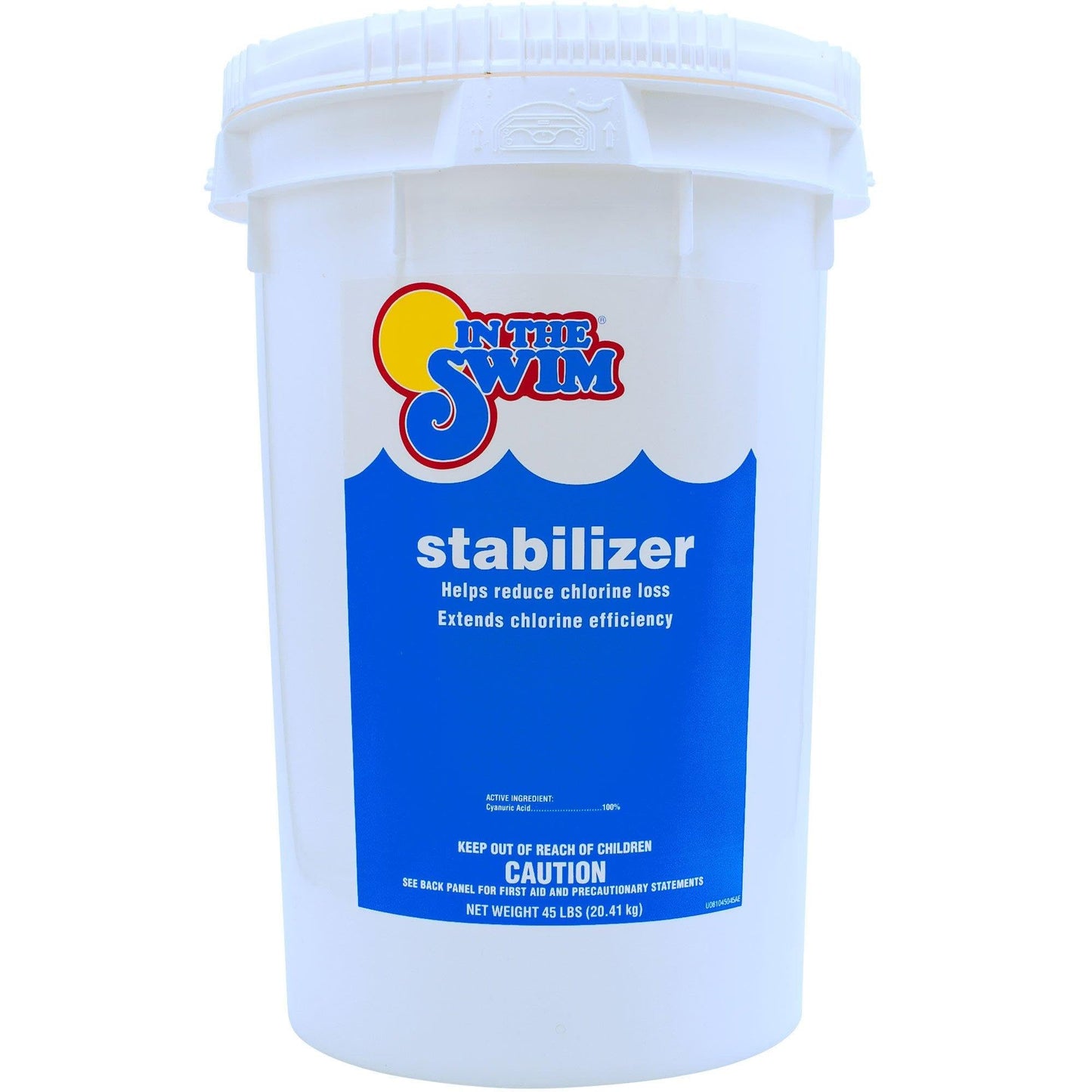 In The Swim Pool Stabilizer – 100% Cyanuric Acid for Chlorine Protection and Efficiency - 45 Pound