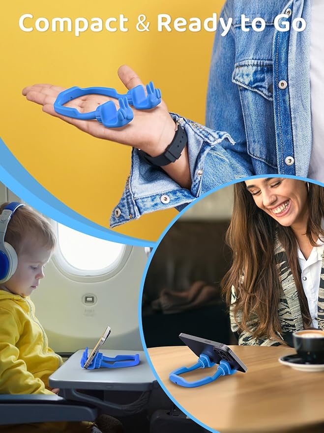 Easter Basket Stuffers Essentials for Teens Boys Girls: Cell Phone Stand Upgrade Adjustable Peace Sign Thumbs Lazy Cell Phone Holder for Desk Funny Easter Gifts for Adults Kids Men Women Teenagers