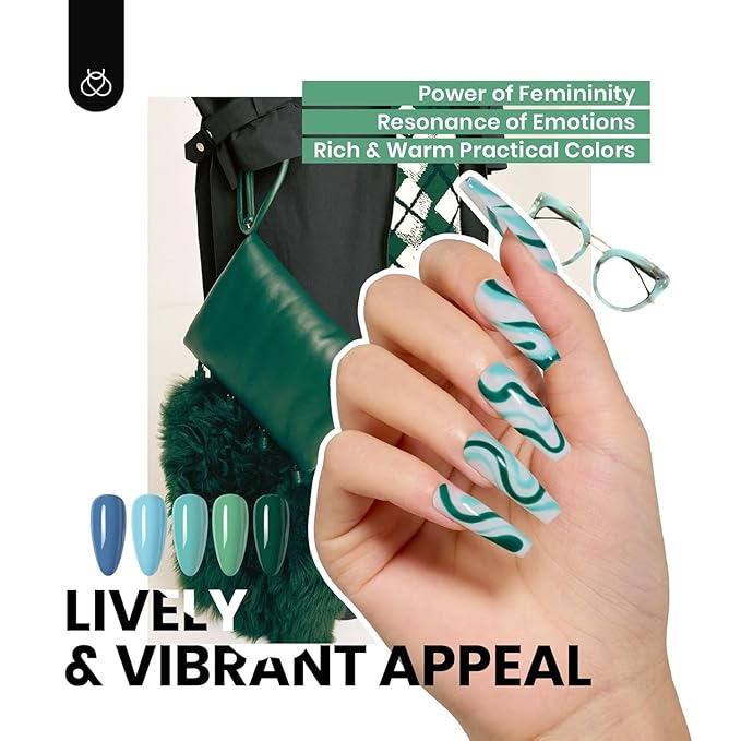 Beetles 25 Colors Gel Polish Set - Urban Rhythm Collection,Pink Red Blue Green Spring Gel Nail Polish Set with 3Pcs Base Top Coat Nail Art UV LED Soak Off DIY Salon Manicure