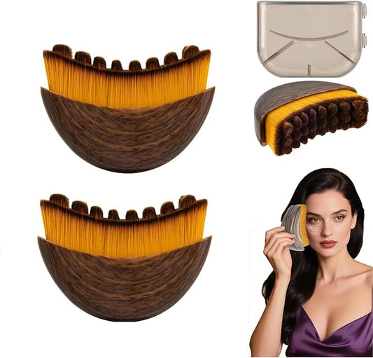 Dry Brushing Face Brush, Lymphatic Contour Face Brush, Chin & Jawline Sculpting, Lymphatic Drainage Massager for Face, Ergonomically Designed to Fit The Skin Precisely (2PCS)