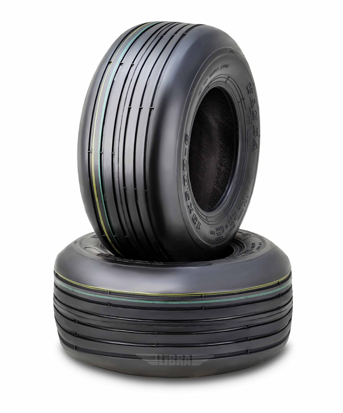 WANDA Set 2 13x5.00-6 Rib Lawn Mower Utility Cart Turf Tires 13x5x6 /4 ply - 13080...