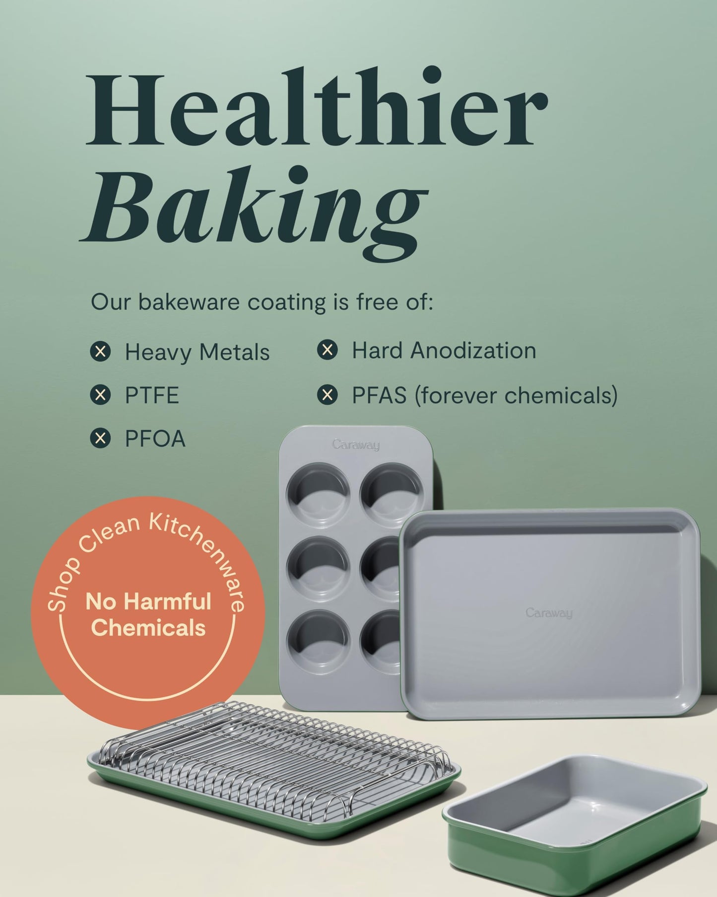 Caraway Nonstick Ceramic Small Baking Sheet (9x13”) – Non-Toxic, PTFE & PFOA Free – Oven Safe – Aluminized Steel Core – Mini Sheet Pan for Baking, Roasting & More - Gray