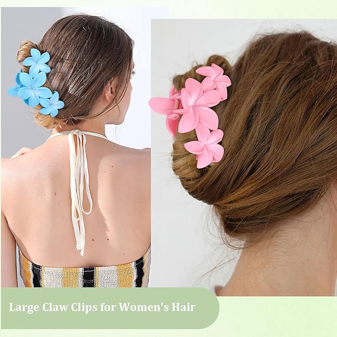 Ondder Large Matte Non-Slip Hair Clips for Thick Hair - 4 Pcs 4.5 Inch Claw Clips with Strong Hold for Women and Girls