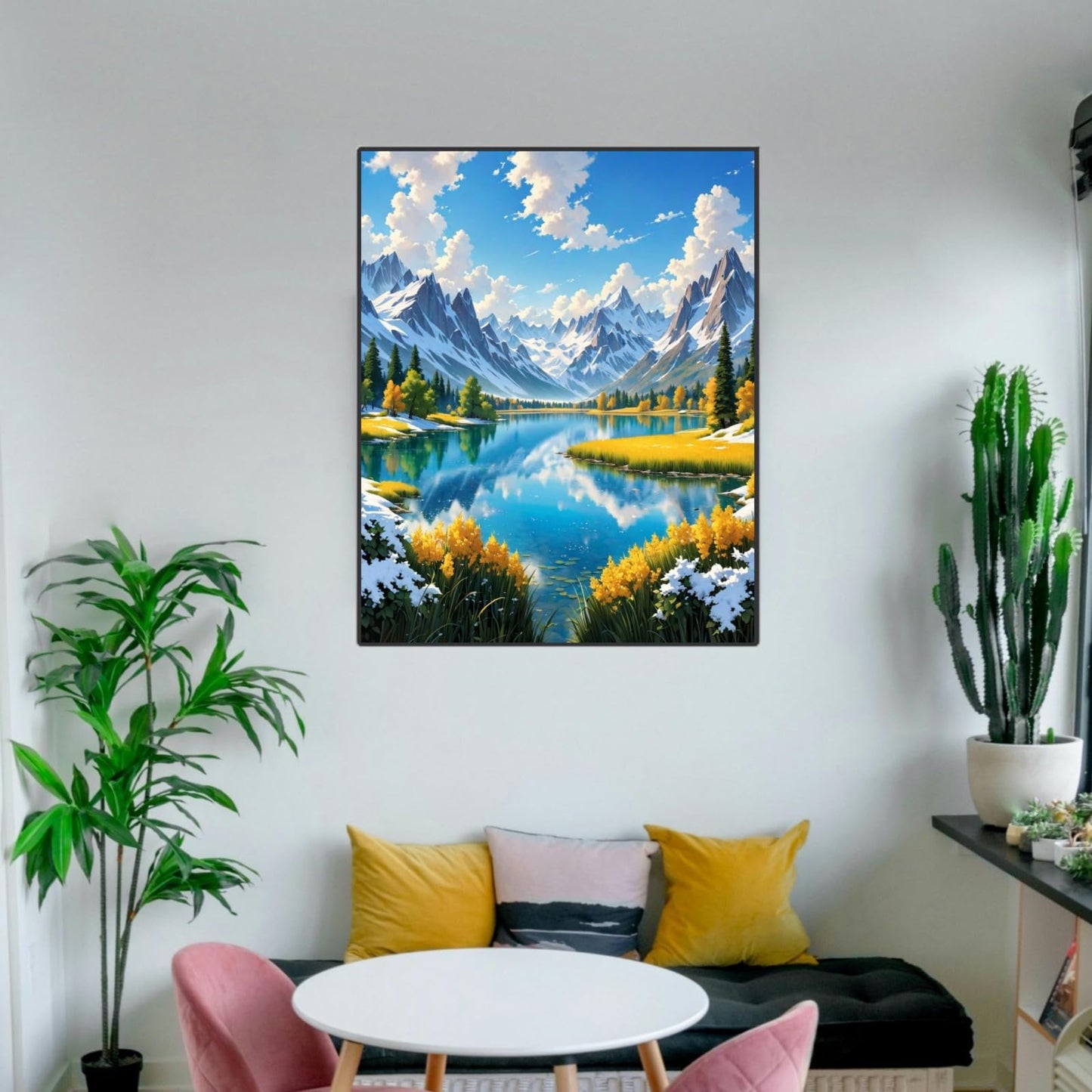 ldazao Mountain Paint by Numbers for Adults-Landscape Paint by Number on Canvas Without Frame, DIY Forest Scenery Oil Painting for Gift Home Wall Decor(16x20inch)