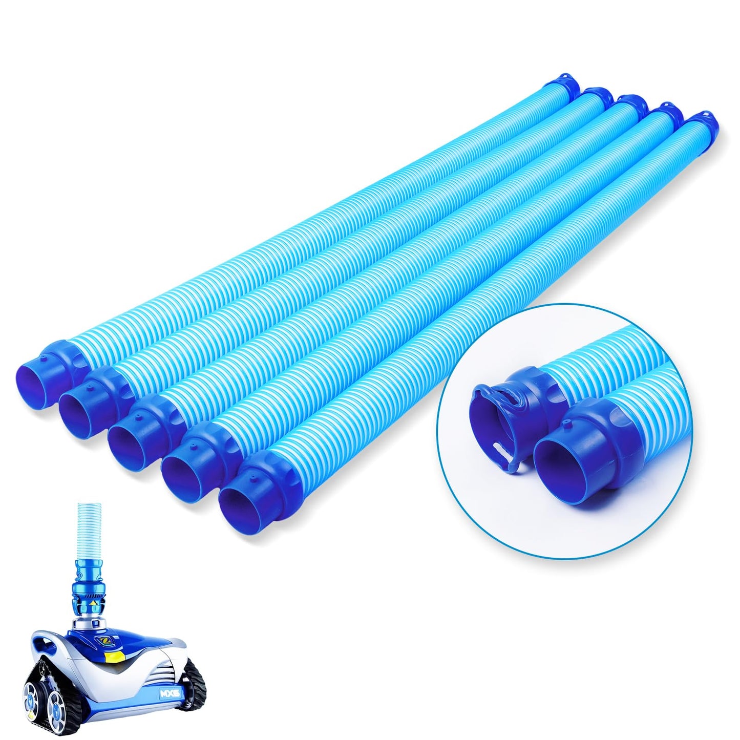5-Pack Upgrade R0527700 Pool Cleaner Hose for Zodiac MX6 MX8-39 Inch Twist Lock Replacement Hose - Compatible with Baracuda MX6, MX8, X7, T3, T5 Pool Vacuums - Part R0527700