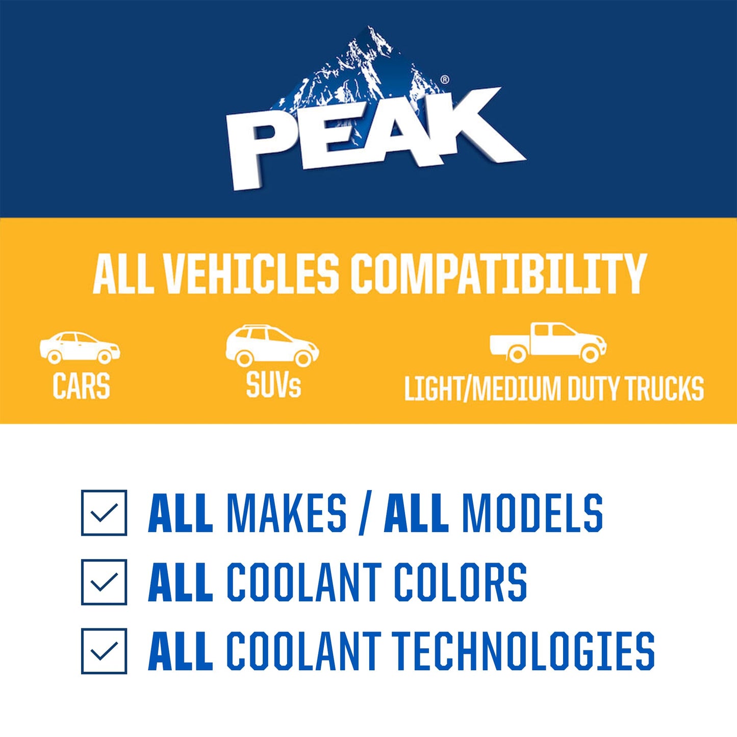 PEAK Global Lifetime Concentrate Antifreeze and Coolant for All Vehicles, 1 Gal.