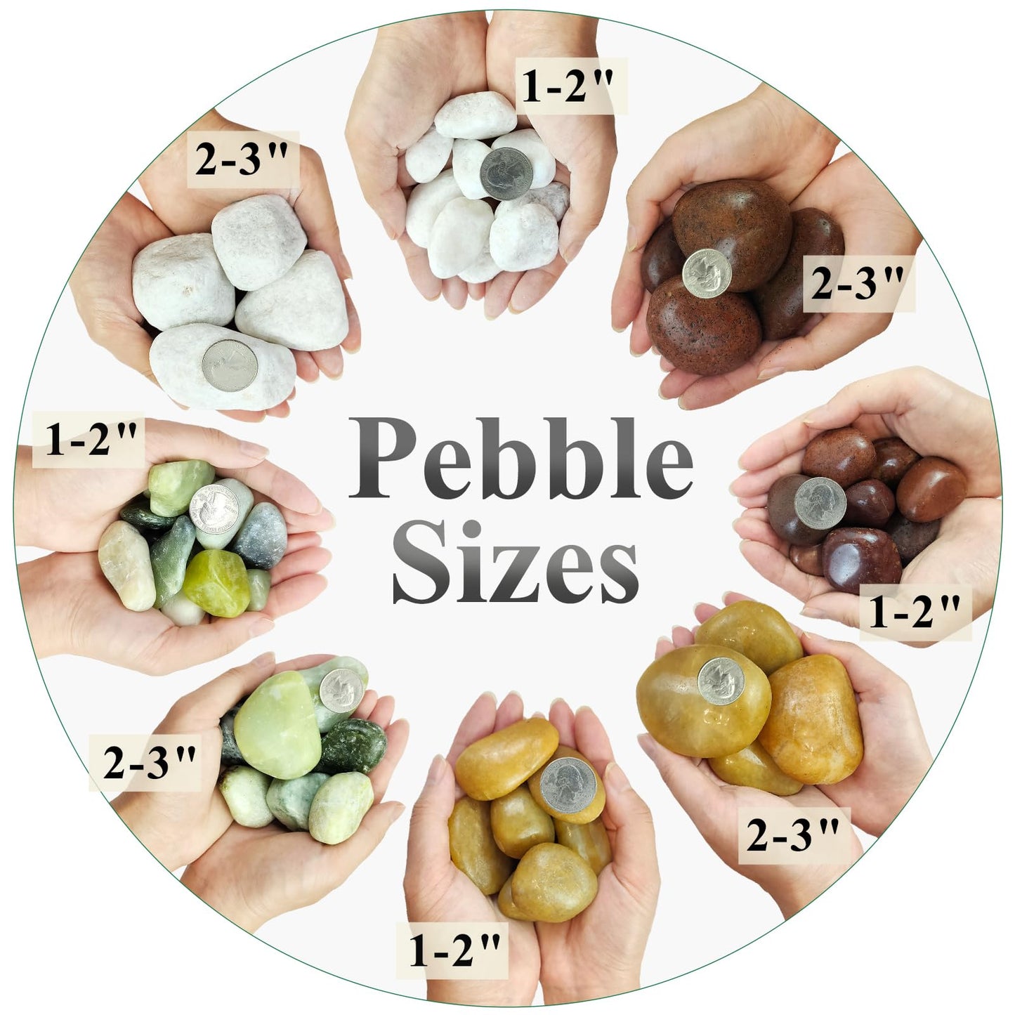 FANTIAN 20 lbs Red River Rocks for Garden, 2-3 Inch Polished Pebbles for Indoor Plants, Decorative Rocks Stones for Landscaping, Plants, Vases, Aquariums, Fountains, Pathways and Backyard