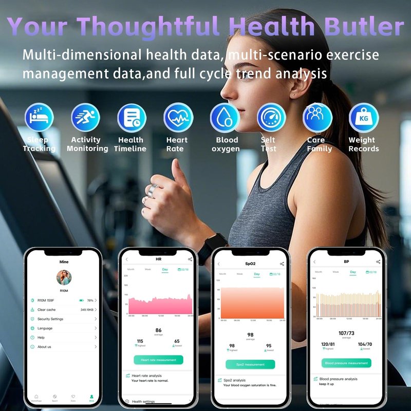 Anarow Smart Ring Health Tracker, Fitness Tracker Ring for Women Men, Monitoring of Pedometer, SpO2, Sleep Quality, Heart Rate, No Subscription Fee, Sport Rings for iOS & Android (Silver 7)
