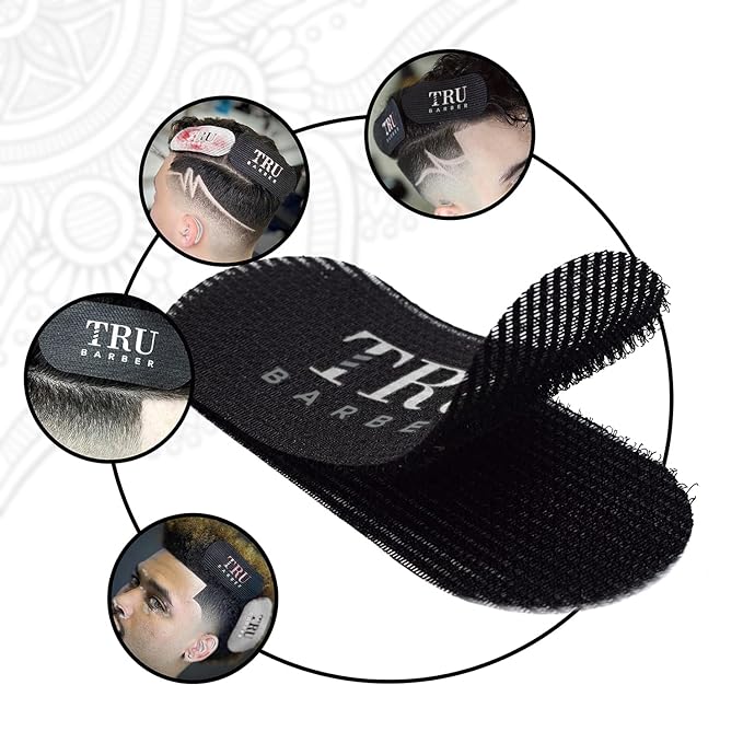 TRU BARBER HAIR GRIPPERS ® BUNDLE PACK 6 PCS for Men and Women - Salon and Barber, Hair Clips for Styling, Hair holder Grips (Black)