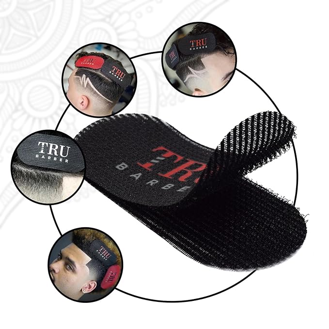 TRU BARBER HAIR GRIPPERS ® BUNDLE PACK 6 PCS for Men and Women - Salon and Barber, Hair Clips for Styling, Hair holder Grips (Black/Red)