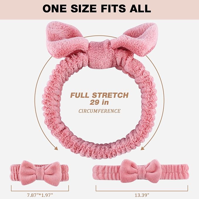 YOOVR 8pcs Spa Headband, Mothers Day Gifts Bulk, Stocking Stuffers for Teen Girls Women, Skincare Makeup Face Wash Headband, Hair Accessories, Party Favors for Adult, Easter Baskets Stuffers (Classic)