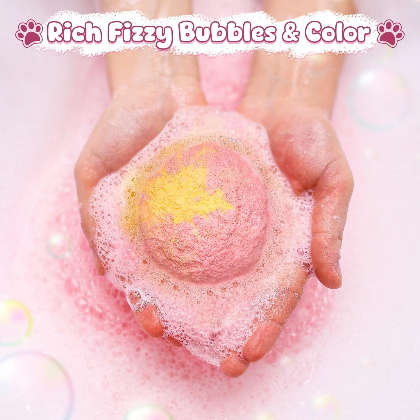 Toylink Bath Bombs for Kids with Surprise Inside for Girls Boys, 12 Pack Kids Bath Bombs with Dog & Cat Toys Pretend Playset Handmade Bubble Bath Fizzies Birthday Christmas Gift Set