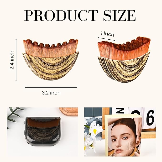 Lymphatic Brush for Face | Manual Gua Sha Brush & Facial Dry Brush | Soft Lymphatic Drainage Massager & Contour Face Brush | Face Sculpting Tool for Lymphatic Drainage (Large, 1.0, Count)