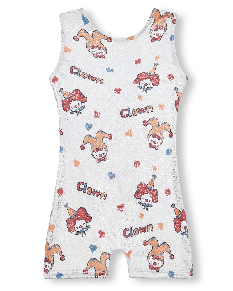 YDMZX Leotards for Girls Size 5-6 5T 6T Toddler Kids Gymnastics Tumbling Outfit Clothes Unitards Biketards Heart Clown