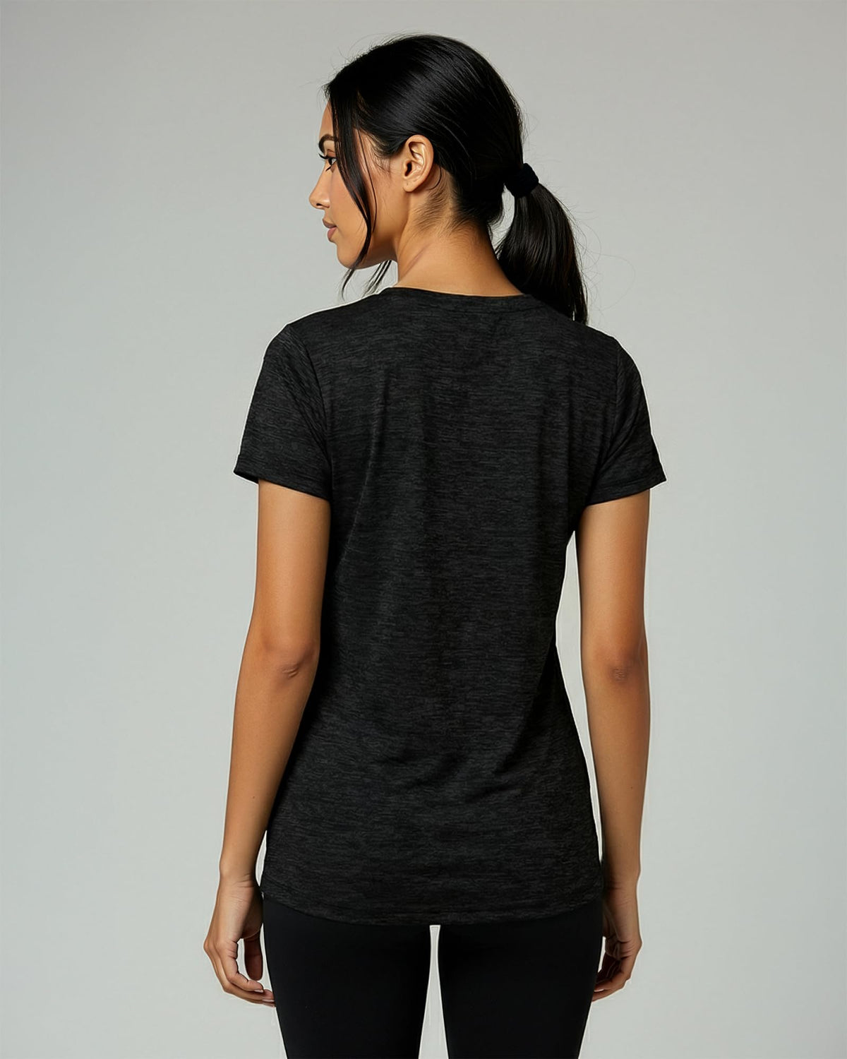 Real Essentials 5 Pack: Women's Dry-Fit Short Sleeve V Neck T Shirt Workout Fitness Yoga Top Tee, Set 8, XXL
