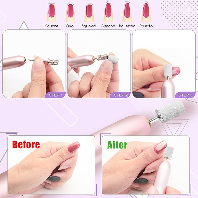 150 Grit Sanding Bands for Nail Drill, 100Pcs Medium Grit Sanding Band for Nail Drill with 3/32Ã¢ÂÂ Sanding Bit for Acrylic Nail, Gel Nail Removing, Professional Nail Sanding Band for Manicure & Pedicure