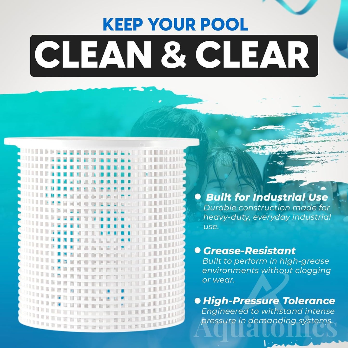Replacement R38013A and R38013B Admiral Skimmer Basket and Weir Compatible with Pentair Floating Weir, Aladdin B-37, 850001-S-10 | Heavy Duty Plastic Skimmer Basket Fits for Clean Swimming Pool Water