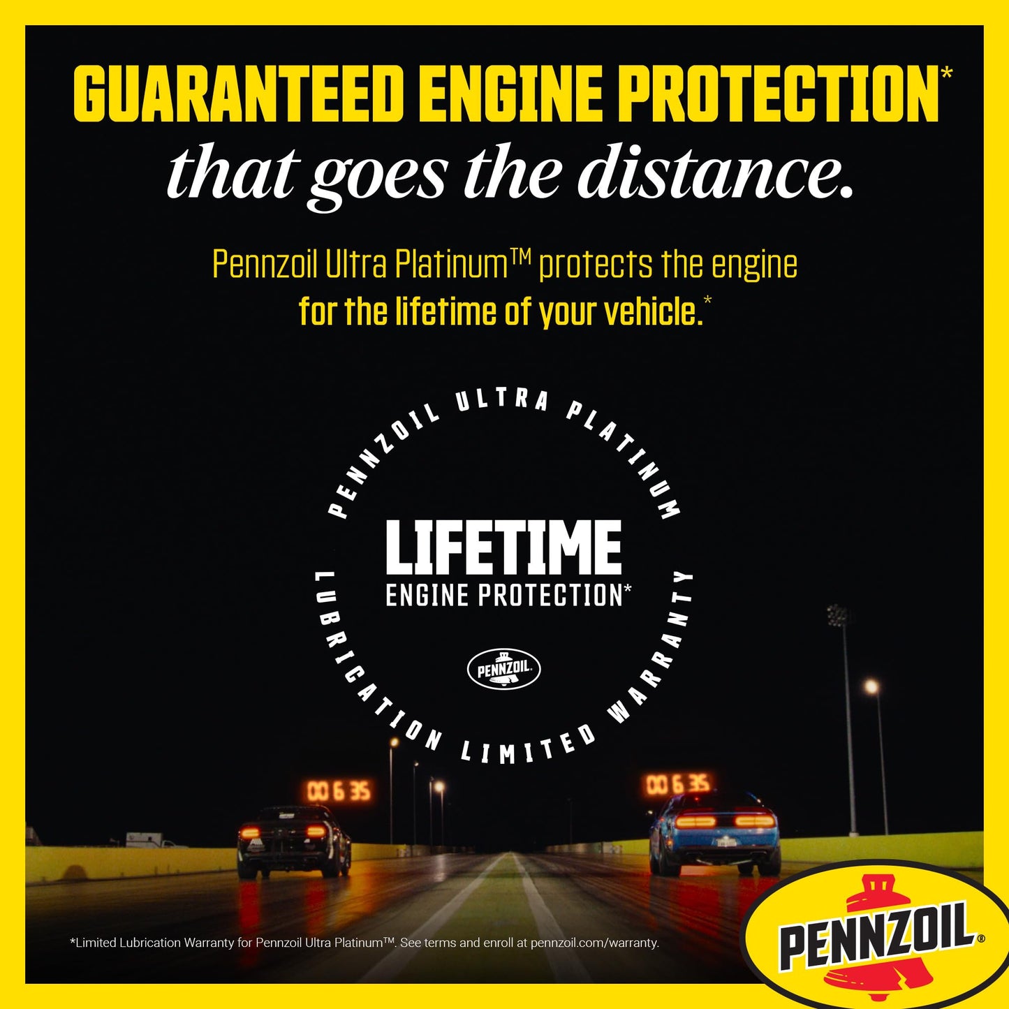Pennzoil Ultra Platinum Full Synthetic 0W-40 Motor Oil, 1 Quart (6 Pack)