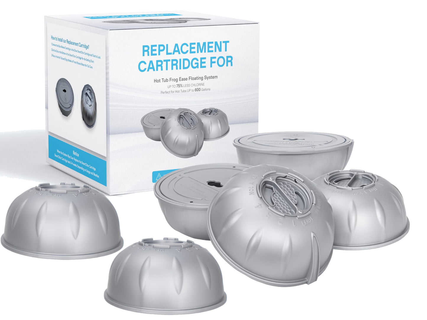 Hot Tub Cartridges Replacement for Frog Ease Floating System for Hot Tubs, 6Pack