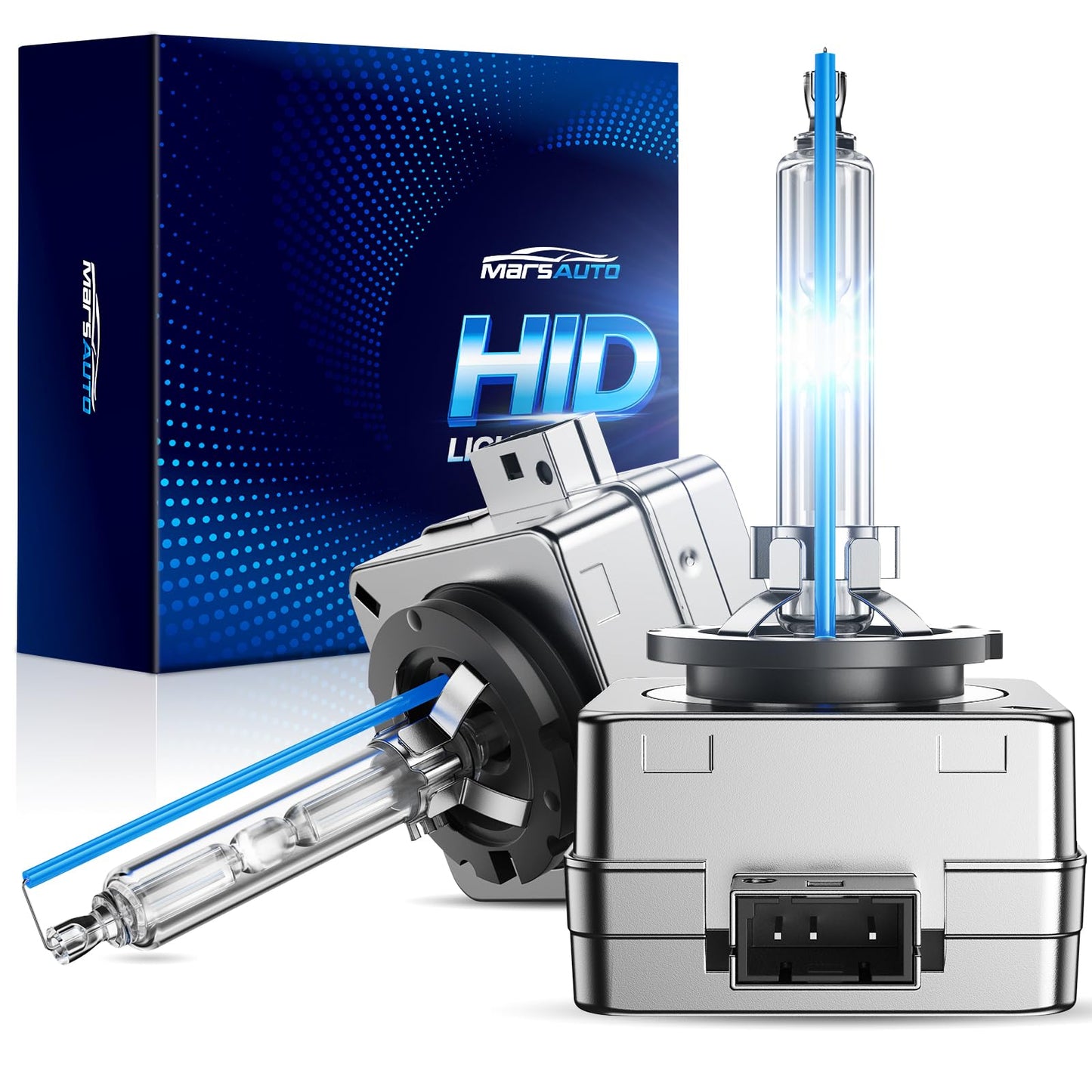 Marsauto D1S HID Bulbs, 8000K Cold White Xenon Bulb, 66144 66140 85140 85415 (85415C1) for HID Replace, Plug and Play, Pack of 2