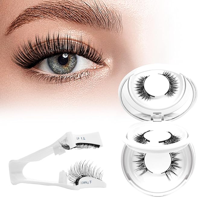 Higu clace Magnetic Eyelashes with Applicator 2 Pairs Magnetic Lashes Natural Look Wispy Magnet Lashes Easy to Wear and RemoveÃ¯Â¼ÂDJCX-A+B02)