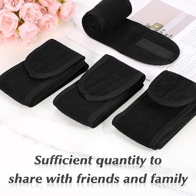 obeoby 4 Pack Spa Facial Headbands for Women, Spa Gifts for MotherÃ¢ÂÂs Day Adjustable Face Wash Headband Make Up Wrap Head
