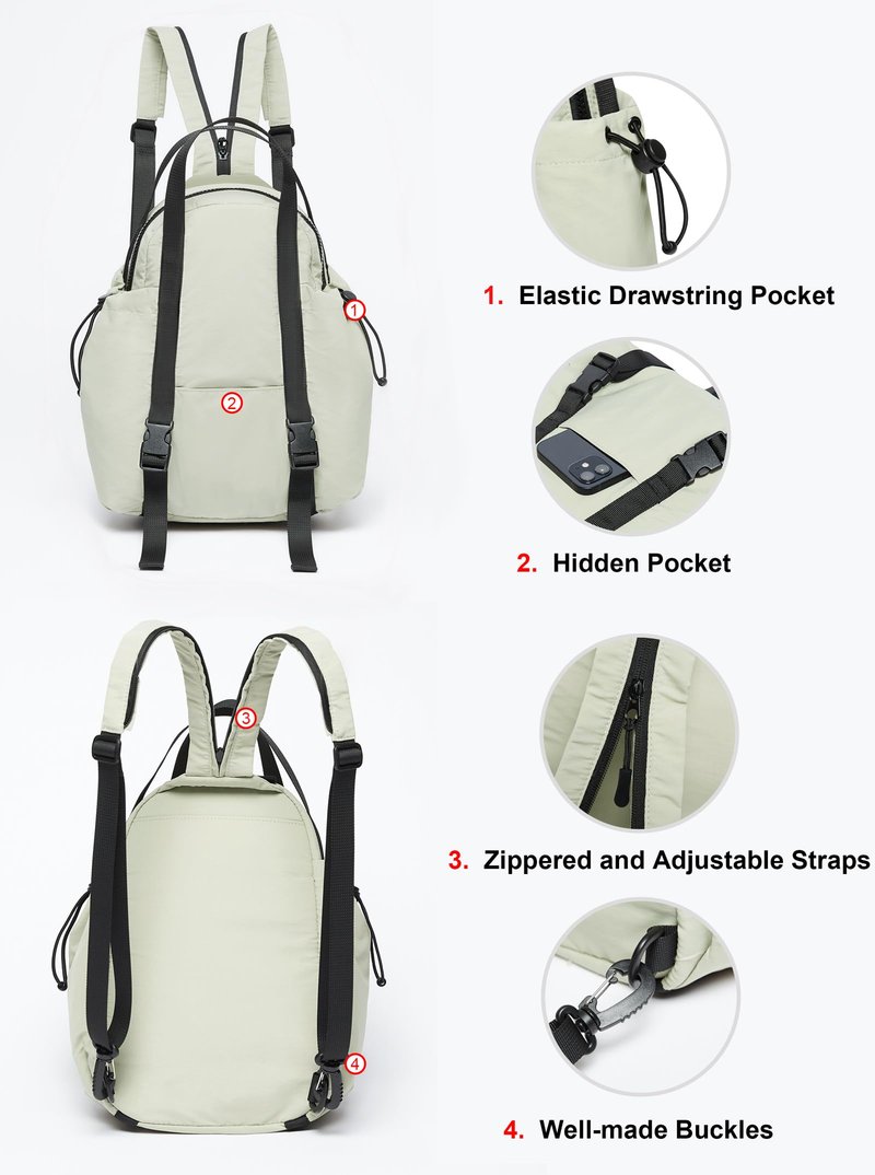 THE GYM PEOPLE Lightweight Mini Backpacks Womens Waterproof Travel Daypack Small Cute Crossbody Sling Bags