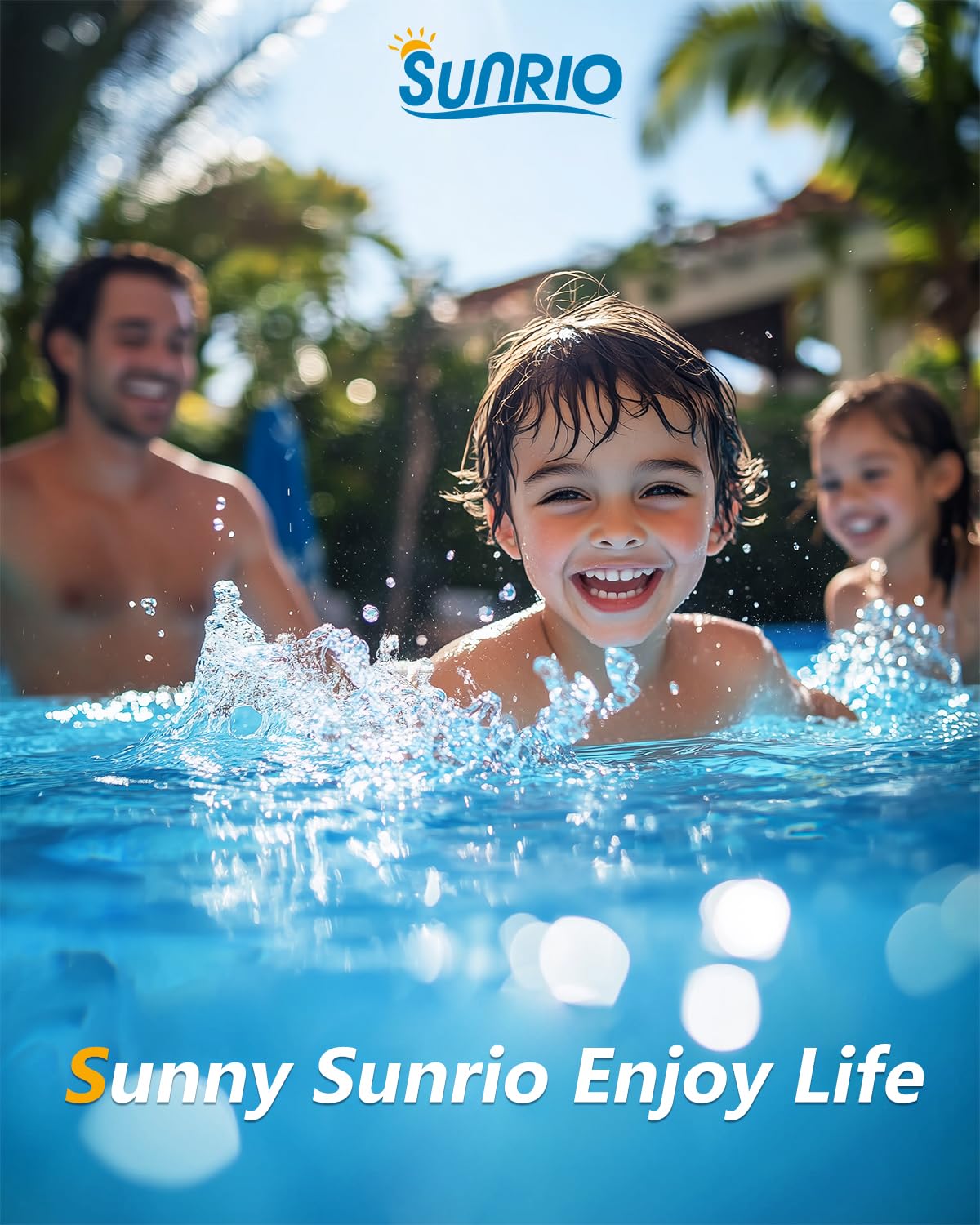 Sunrio Metal Pro 8ft X 30in Round Pool Durable Steel Frame Above Ground Pool for Outdoor Backyard Swimming Pool Suitable Friends Family Adults Kids