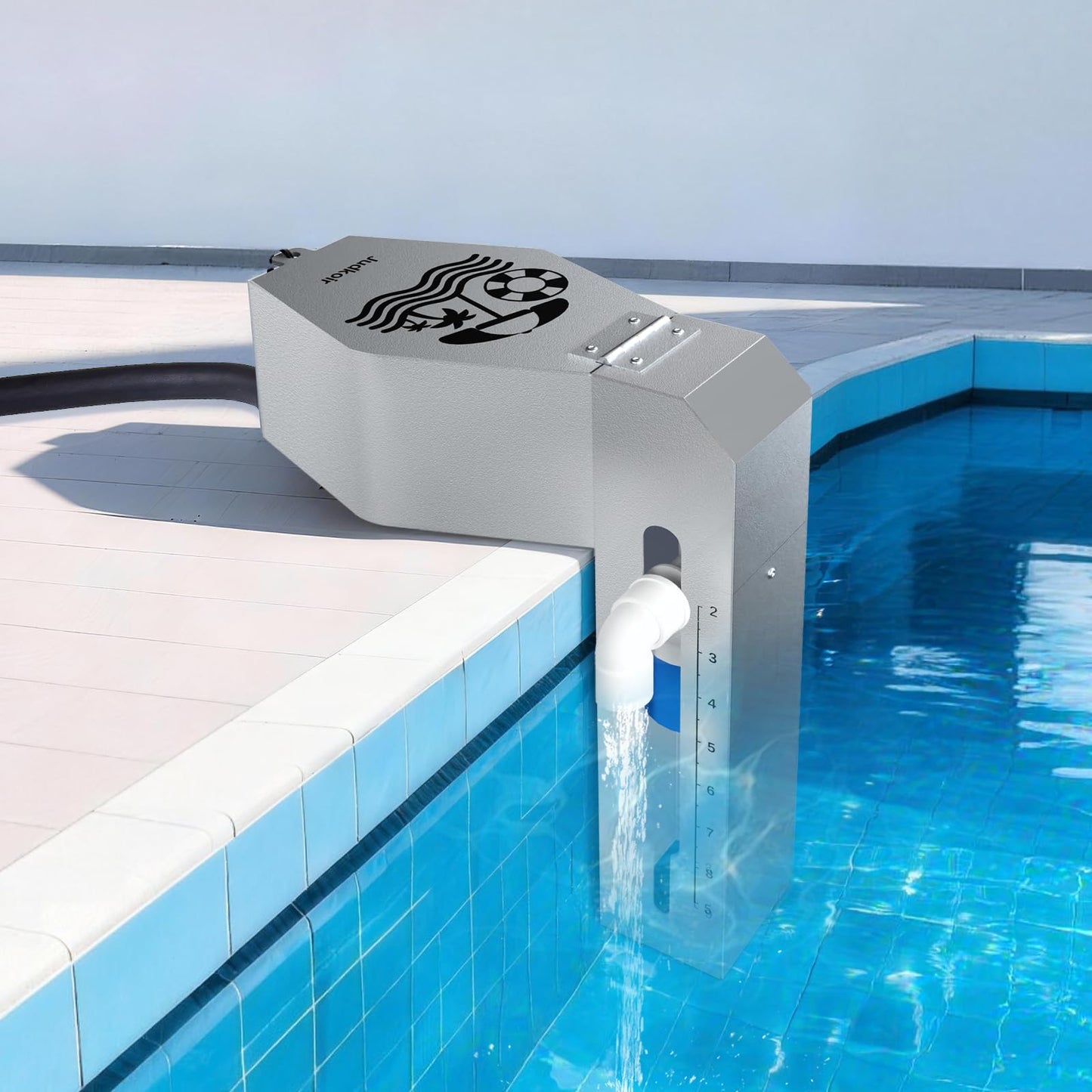 Judkoir Automatic Pool Filler, Metal Construction with Anti-Corrosion Coating, 2 to 9 Inch Visual Water Level Adjustment, Pool Water Leveler Auto Fill, Pool Stuff, Swimming Accessories