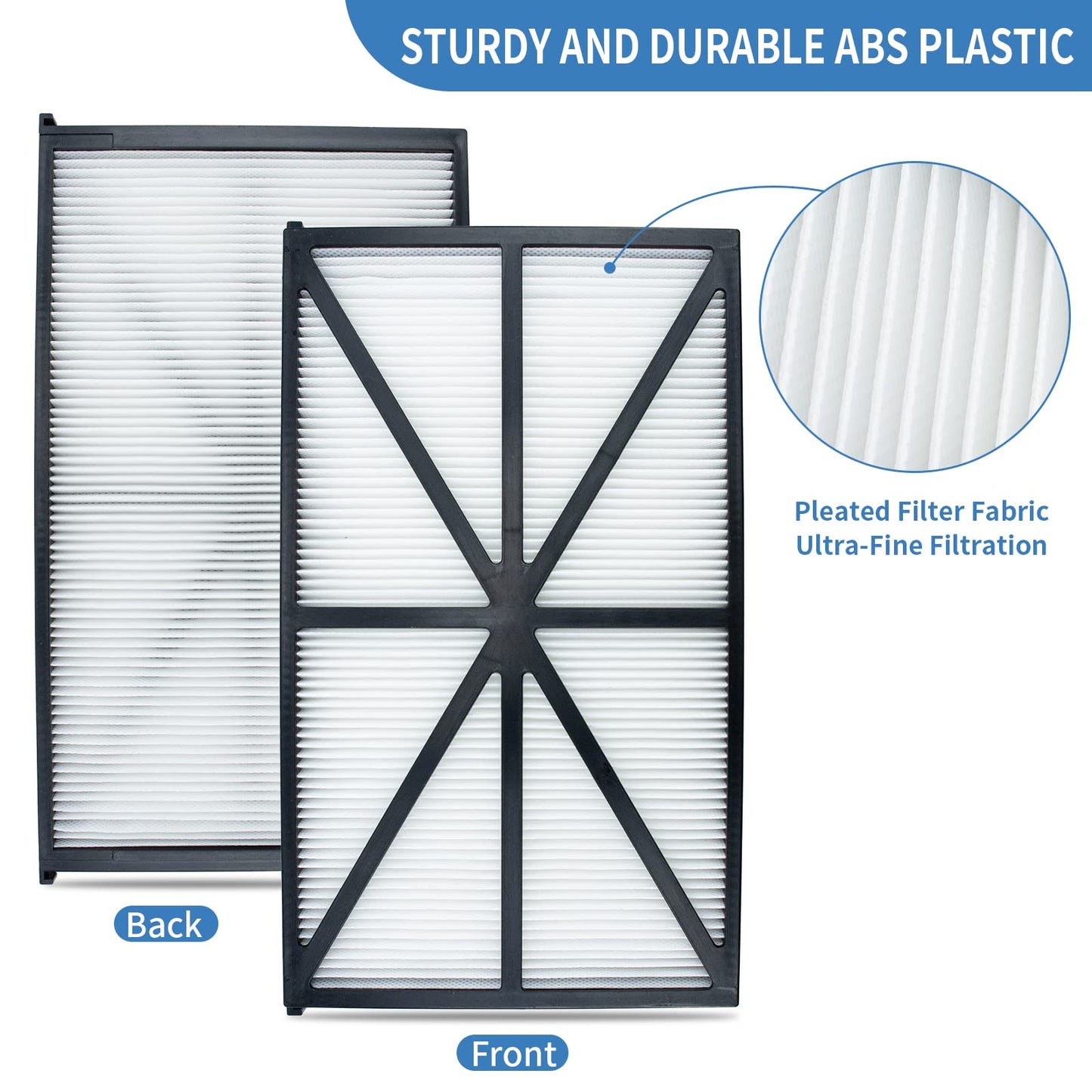 GARINOM Pool Replacement Filter Panels Compatible with Hayward Tiger Shark Pool Vacuum RCX70101 (2)