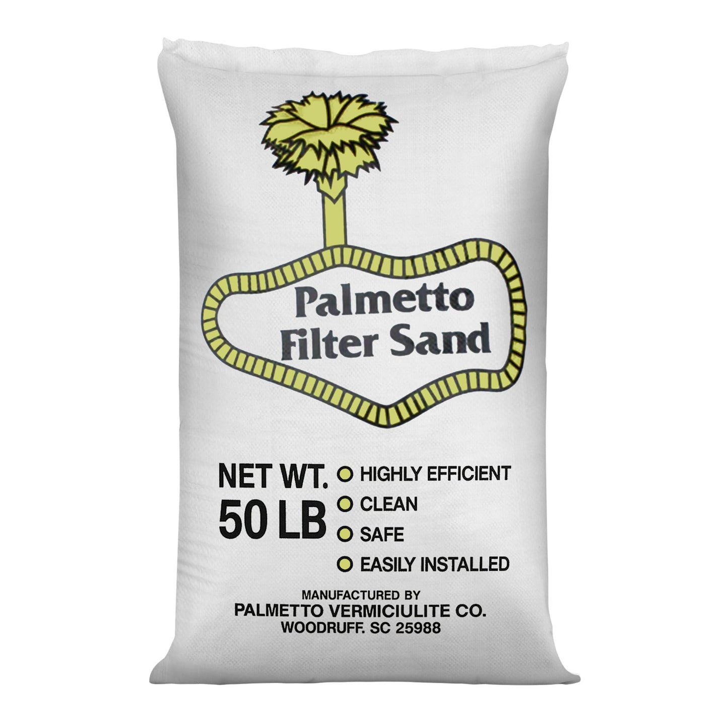 Palmetto 5 Pack Pool Filter Sand, Clean and Clear Water, Natural Sand for Residential and Commercial Pool Sand Filter Pumps, 50 Pound