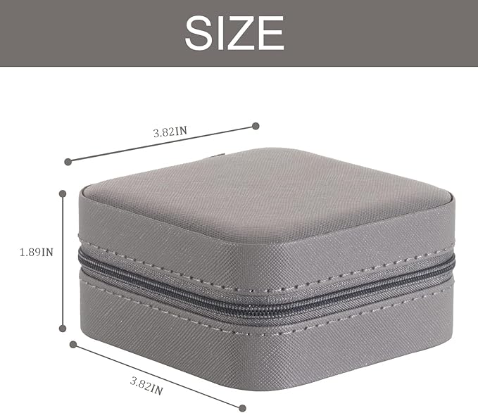 KElofoN 5 packTravel jewelry case Travel jewelry box Travel Jewelry Organizer Small Jewelry Organizer Box for Girls Women with Mirror (Grey-5)