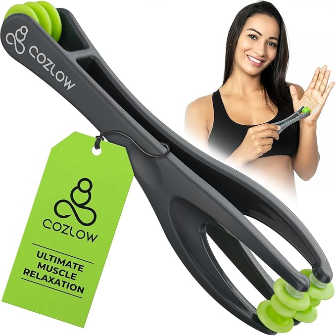 COZLOW Finger Massager for Deep Tissue Comfort, Dual-Sided Therapy Tool for Arthritis, Carpal Tunnel, Stress & Pain Relief, Massage Roller for Hands, Palm & Wrist