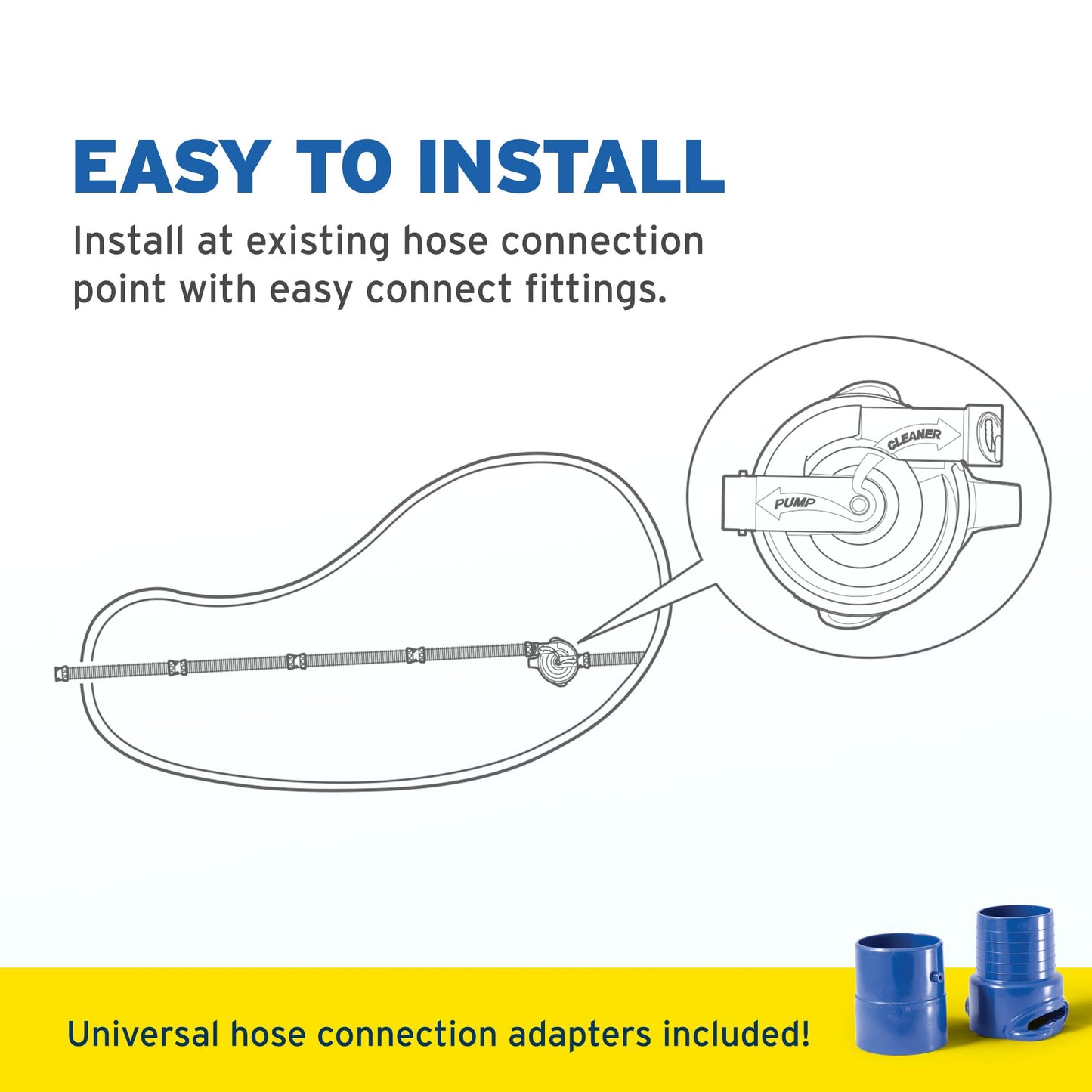 Zodiac Genuine Parts Cyclonic Leaf Catcher, Connects to Suction-Side Pool Cleaners to Capture Leaves & Other Debris, Universal Hose Connection Included