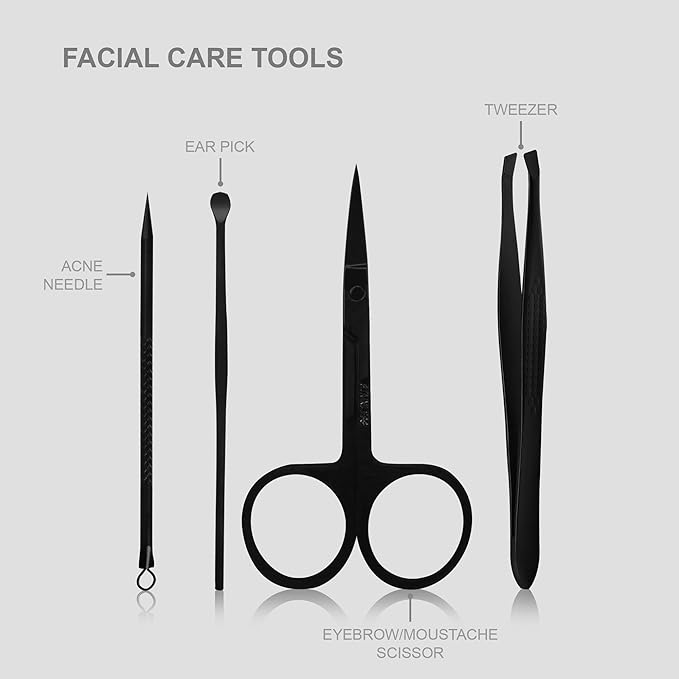 Utopia Care Nail Clippers Professional Nail Kit or Manicure Kit for Women and Men, Stocking Stuffers or Groomsmen Gifts 16Pcs Pedicure Set for Fingernail, Toenail Clippers with Travel Case