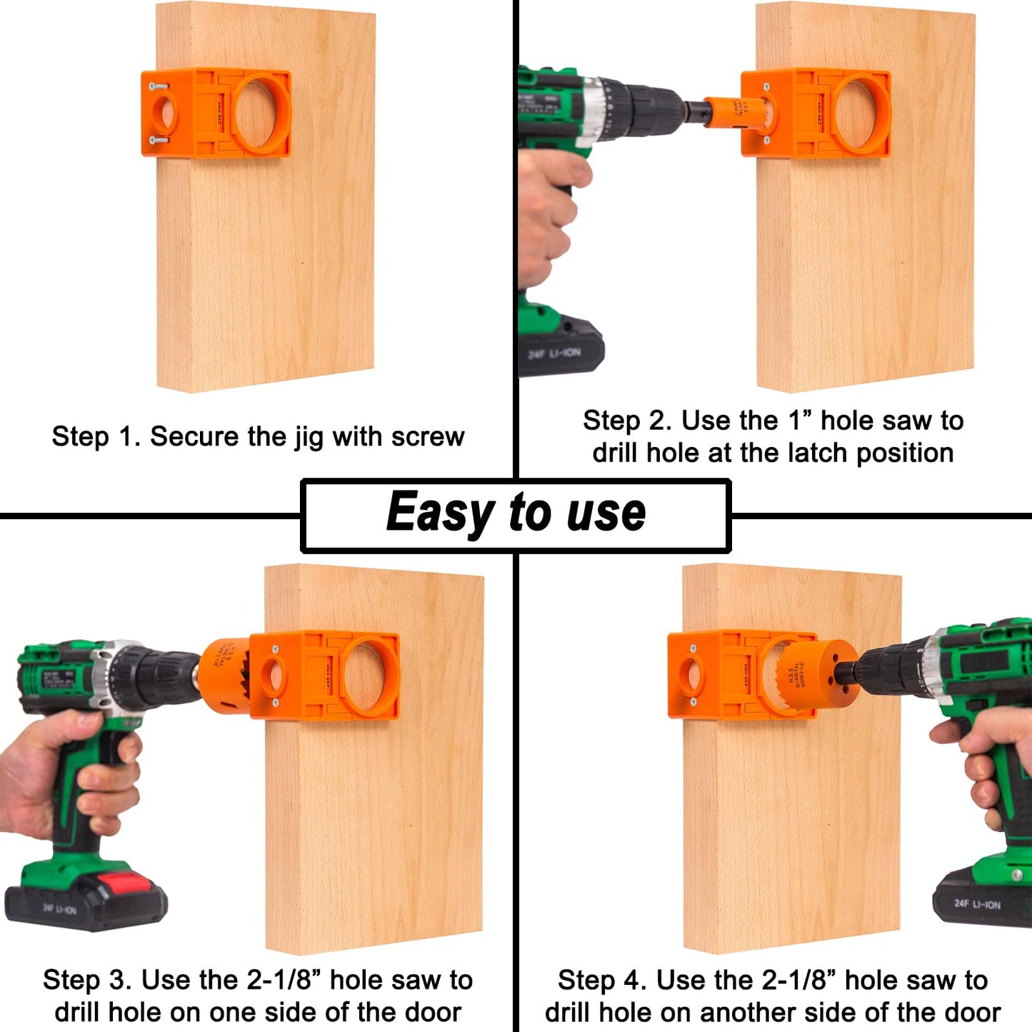 VIKITON Door Lock Installation Kit for Knob, Lever & Deadbolt